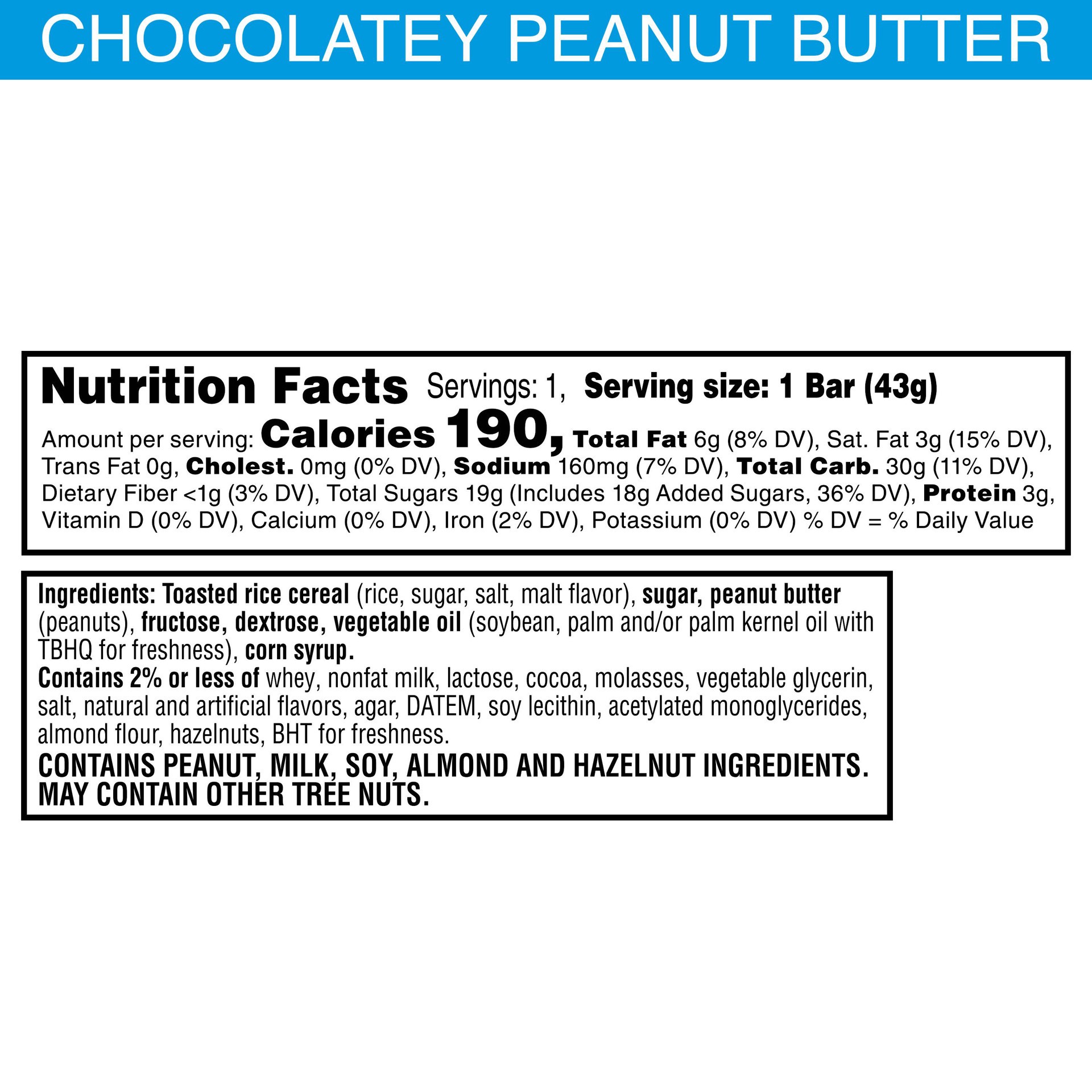 slide 5 of 5, Kellogg's Rice Krispies Treats Chocolatey Peanut Butter Crispy Rice Squares, 1 ct