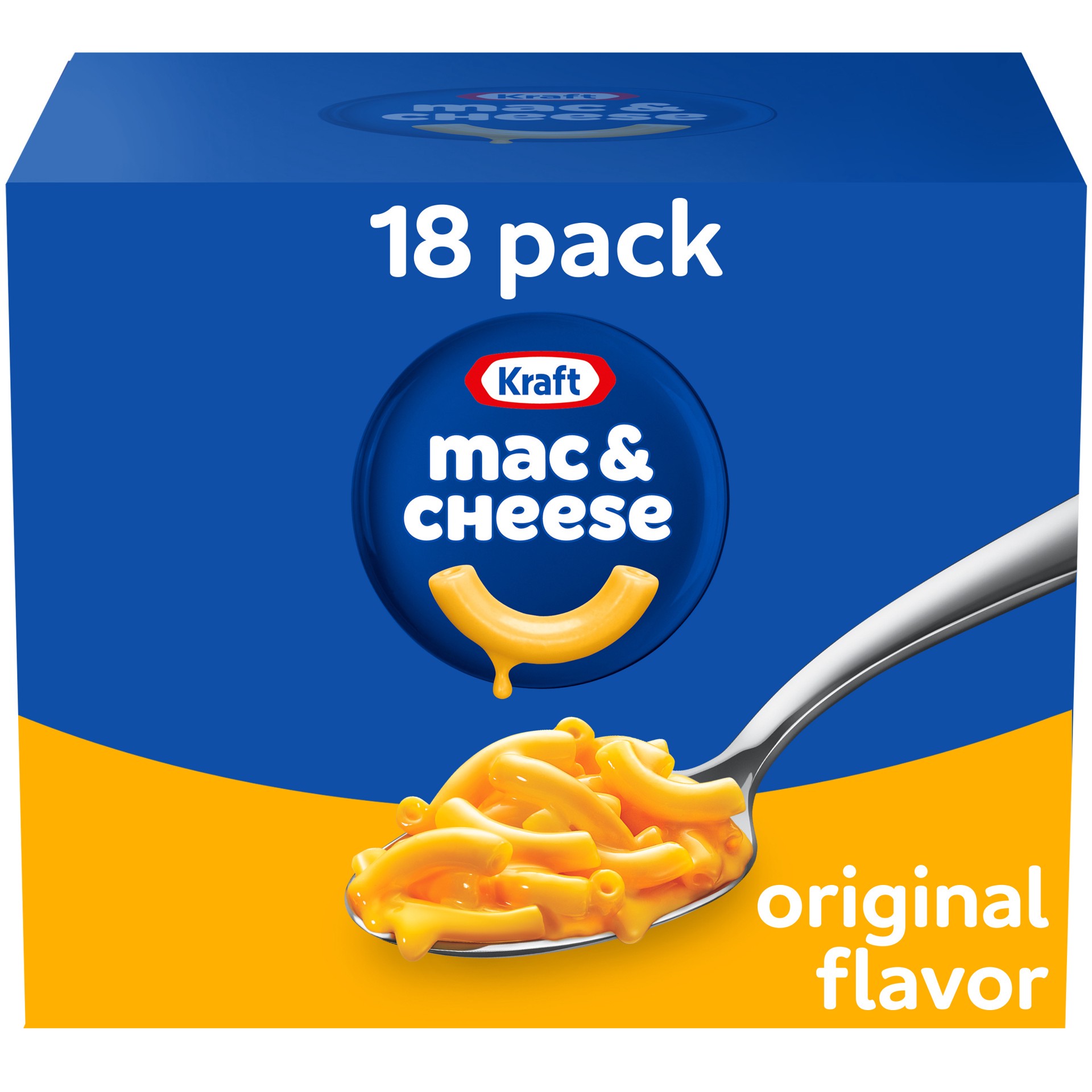 slide 1 of 5, Kraft Original Mac & Cheese Macaroni and Cheese Dinner, 18 ct Pack, 7.25 oz Boxes, 18 ct