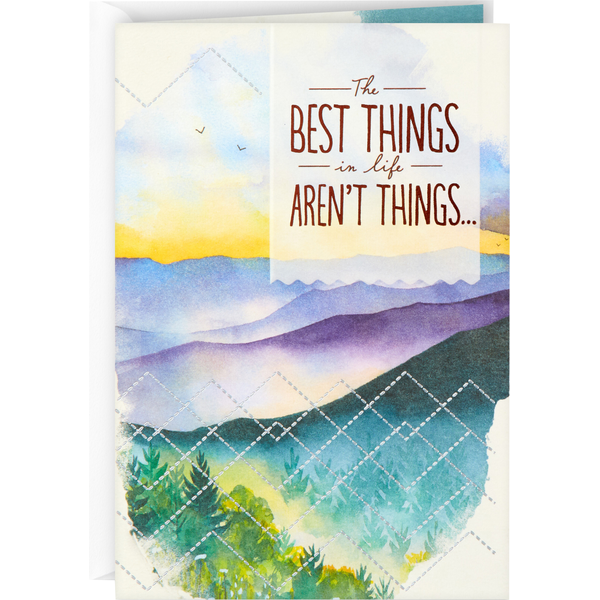 slide 1 of 1, Hallmark Birthday Card (Watercolor Mountains), 1 ct