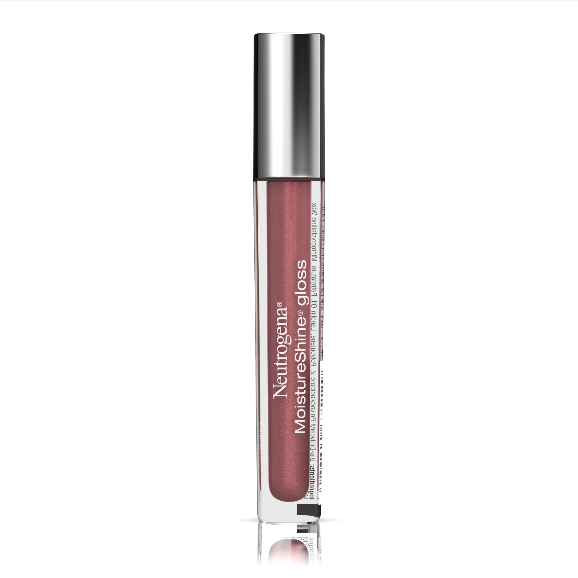 slide 2 of 5, Neutrogena MoistureShine Lip-Moisturizing Gloss, Berry-Scented and Sheer-Colored Conditioning Lip Gloss, Lightweight, Non-Sticky and Non-Tacky, Antioxidants, Potent Plum 320,.12 oz, 0.12 oz