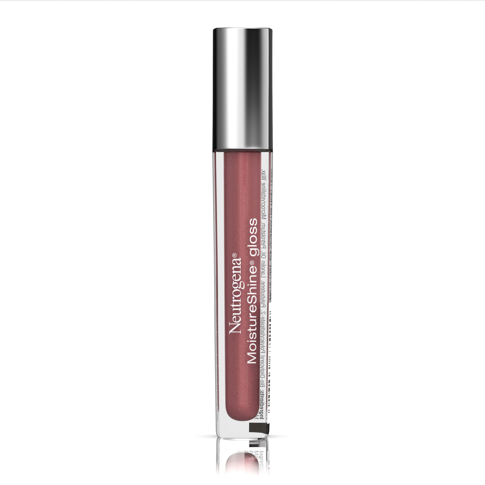 slide 1 of 5, Neutrogena MoistureShine Lip-Moisturizing Gloss, Berry-Scented and Sheer-Colored Conditioning Lip Gloss, Lightweight, Non-Sticky and Non-Tacky, Antioxidants, Potent Plum 320,.12 oz, 0.12 oz