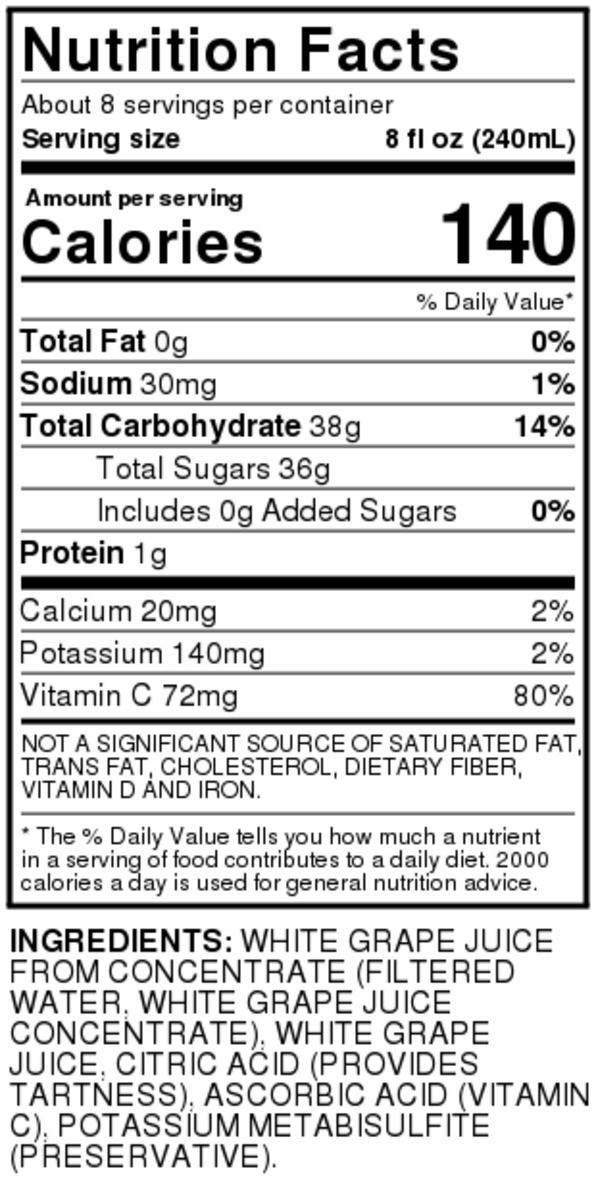 slide 4 of 9, Food Club 100% White Grape Juice, 64 fl oz