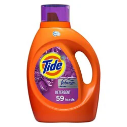 Tide Ultra Febreze Liquid Laundry Detergent, Spring and Renewal scent, 73 fl oz, 52 Loads, Laundry Detergent Liquid with All-Day Freshness