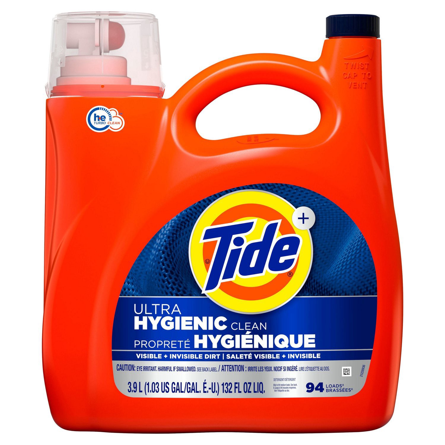 slide 5 of 10, Tide + Ultra Hygienic Clean Liquid Laundry Detergent, Original Scent, 132 Oz, 132 oz