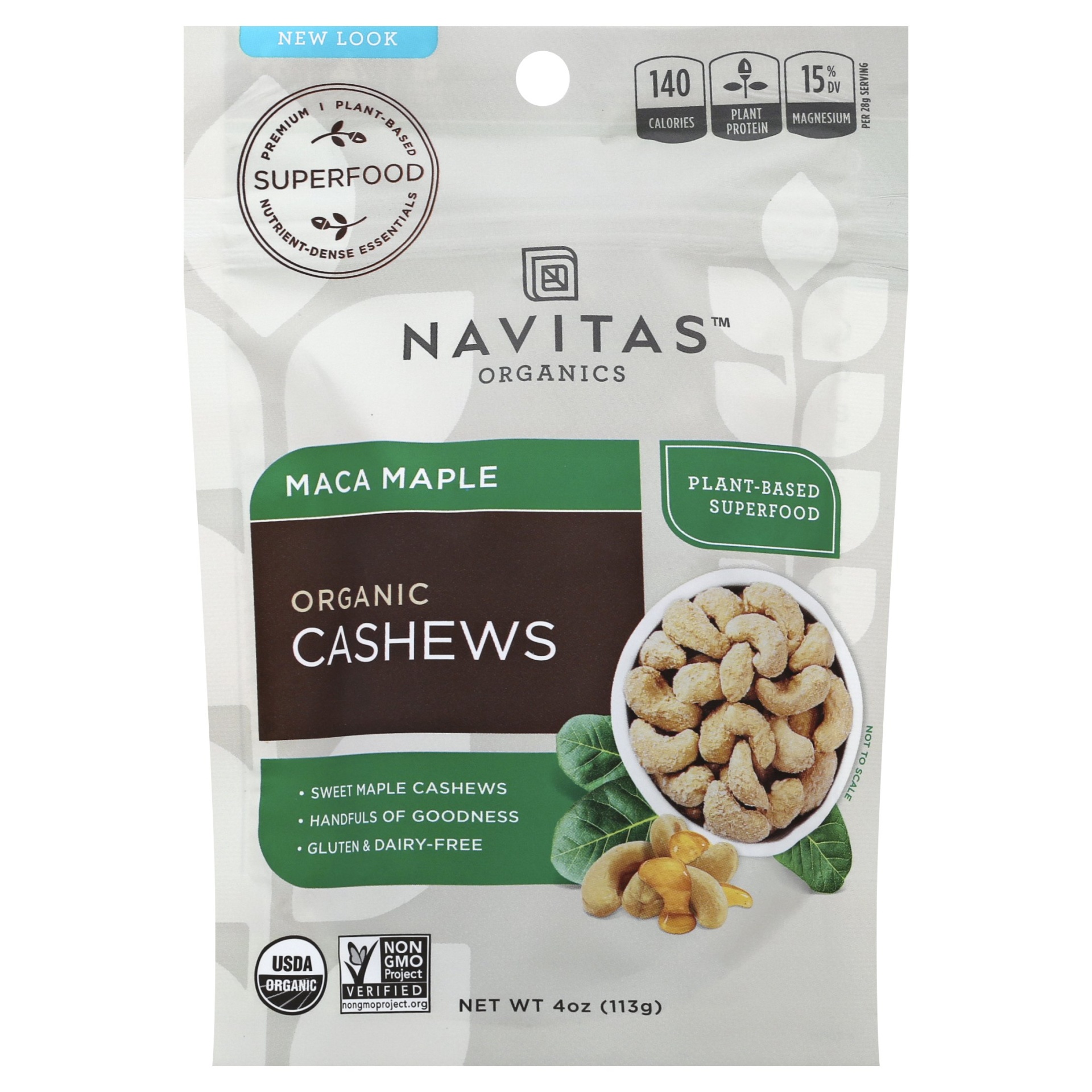 slide 1 of 1, Navitas Organics Maca Maple Cashews, 4 oz