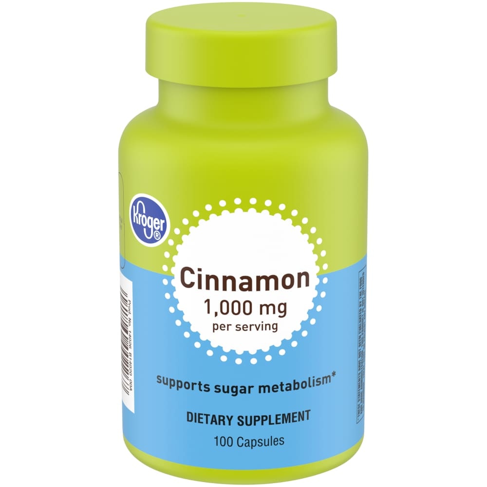 slide 1 of 1, Kroger Cinnamon 1000Mg Dietary Supplement Capsules, 100 ct