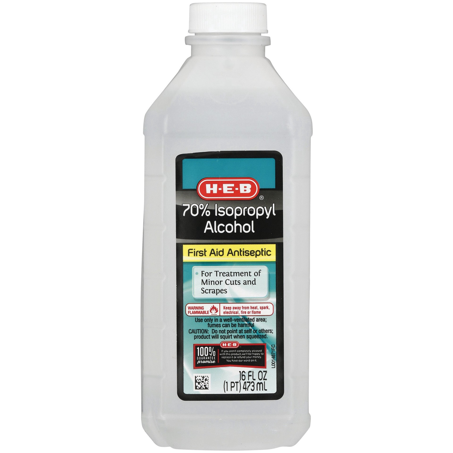 slide 1 of 1, H-E-B 70% Isopropyl Alcohol, 16 oz