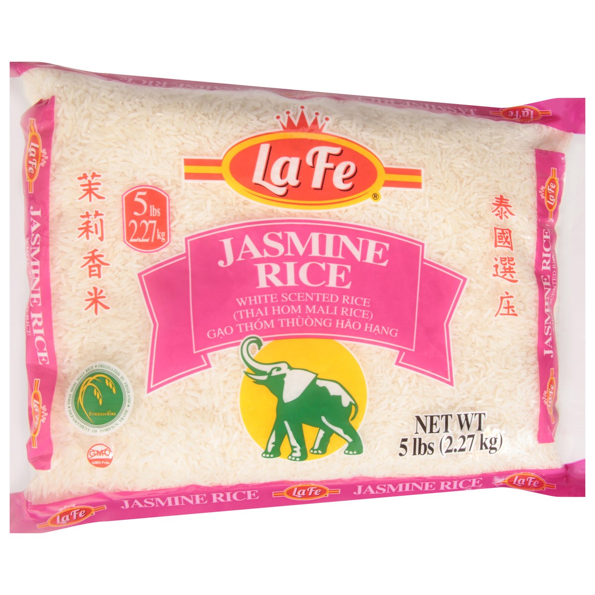 slide 12 of 13, La Fe Jasmine Rice 5 lb, 5 lb