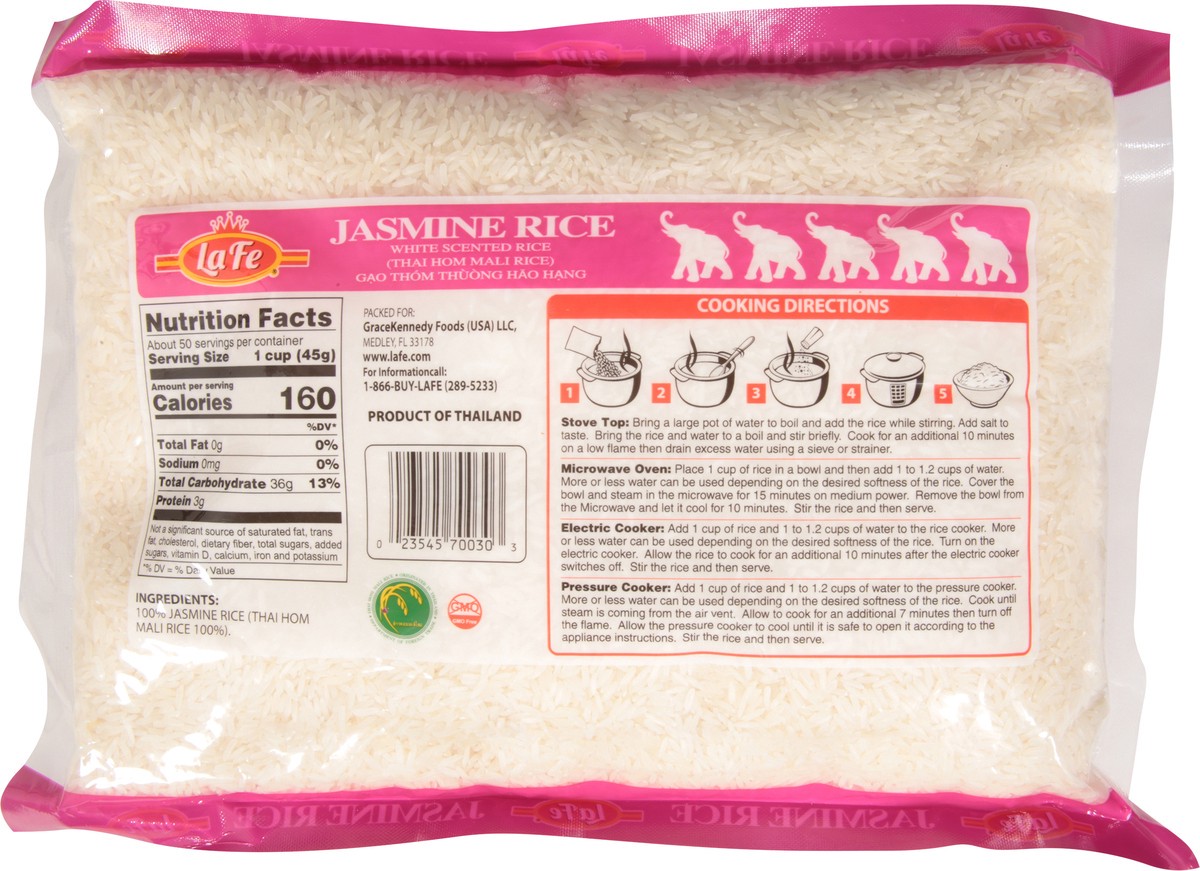 slide 2 of 13, La Fe Jasmine Rice 5 lb, 5 lb