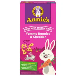 Annie's Yummy Bunnies and Cheddar, Made with Real Cheese and Organic Pasta, 6 oz