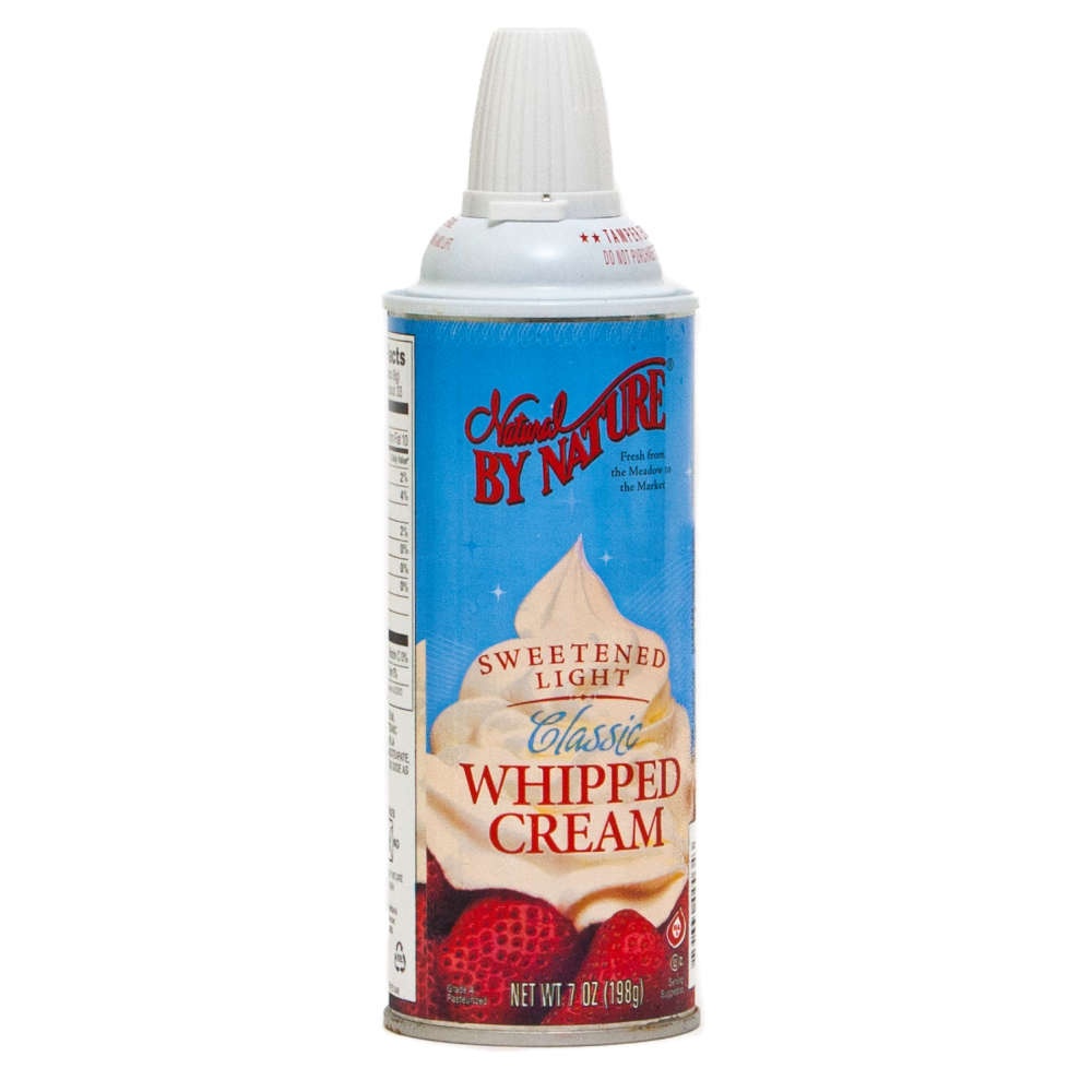 slide 1 of 1, Natural By Nature Light Sweetened Classic Whipped Cream, 7 fl oz