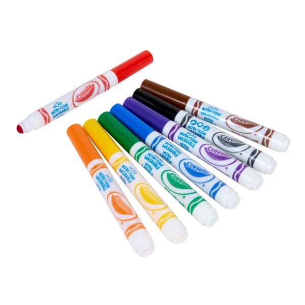 slide 3 of 9, Crayola Washable Toddler Markers (8ct), Crush Resistant Markers, Toddler Art Supplies for Preschool, Gift for Toddlers, Ages 2+, 1 ct