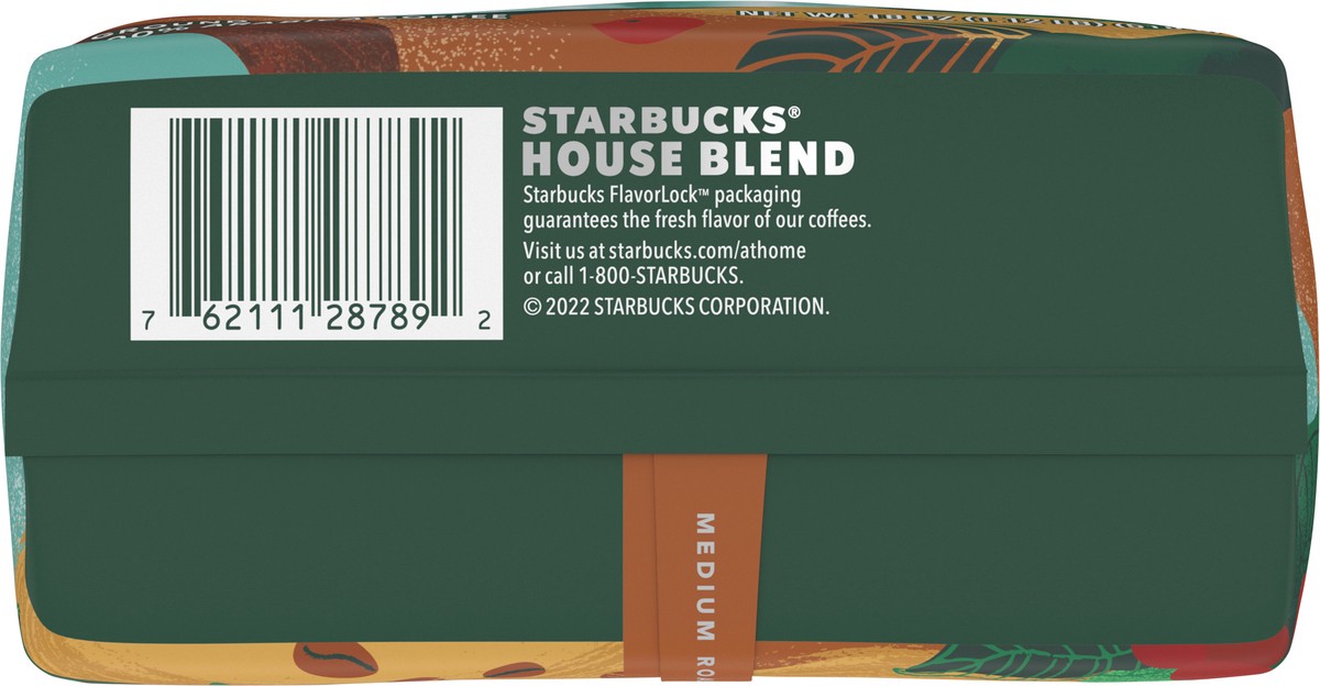 slide 4 of 9, Starbucks Ground Coffee, Medium Roast Coffee, House Blend, 100% Arabica, 1 bag (18 oz), 20 oz