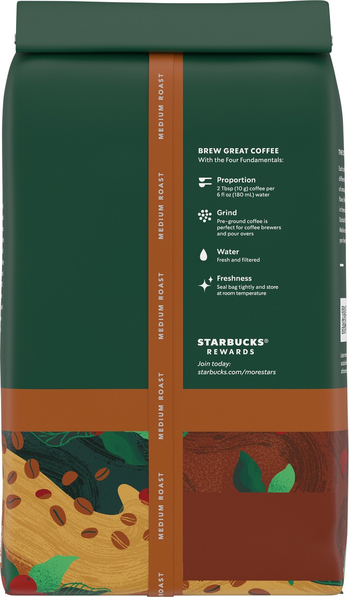 slide 2 of 9, Starbucks Ground Coffee, Medium Roast Coffee, House Blend, 100% Arabica, 1 bag (18 oz), 20 oz