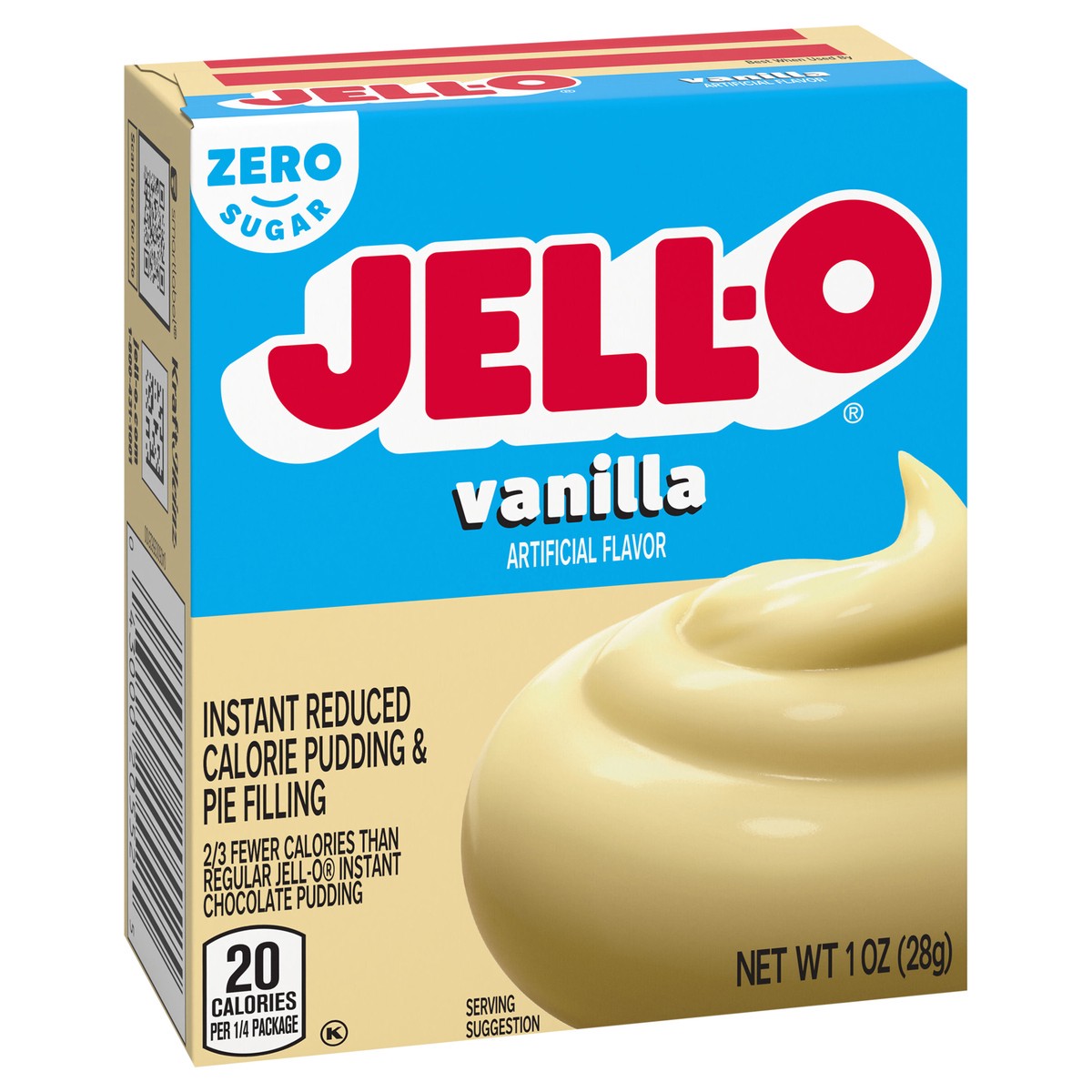 slide 3 of 9, Jell-O Vanilla Artificially Flavored Zero Sugar Instant Reduced Calorie Pudding & Pie Filling Mix, 1 oz. Box, 1 oz