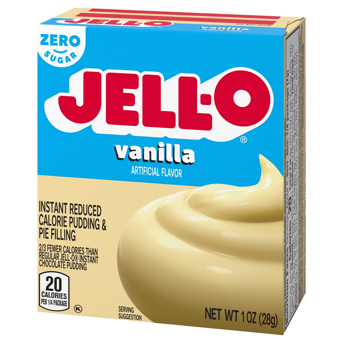 slide 2 of 9, Jell-O Vanilla Artificially Flavored Zero Sugar Instant Reduced Calorie Pudding & Pie Filling Mix, 1 oz. Box, 1 oz