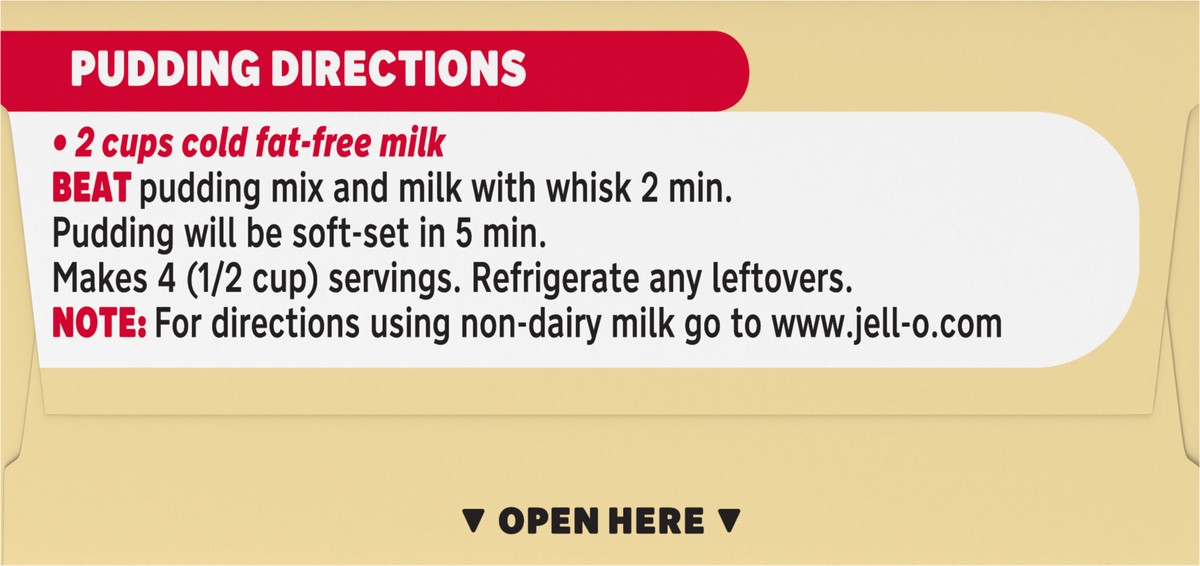 slide 8 of 9, Jell-O Vanilla Artificially Flavored Zero Sugar Instant Reduced Calorie Pudding & Pie Filling Mix, 1 oz. Box, 1 oz