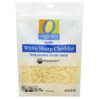 slide 1 of 1, O Organics Cheese Cheddar White Sharp Shred, 6 oz