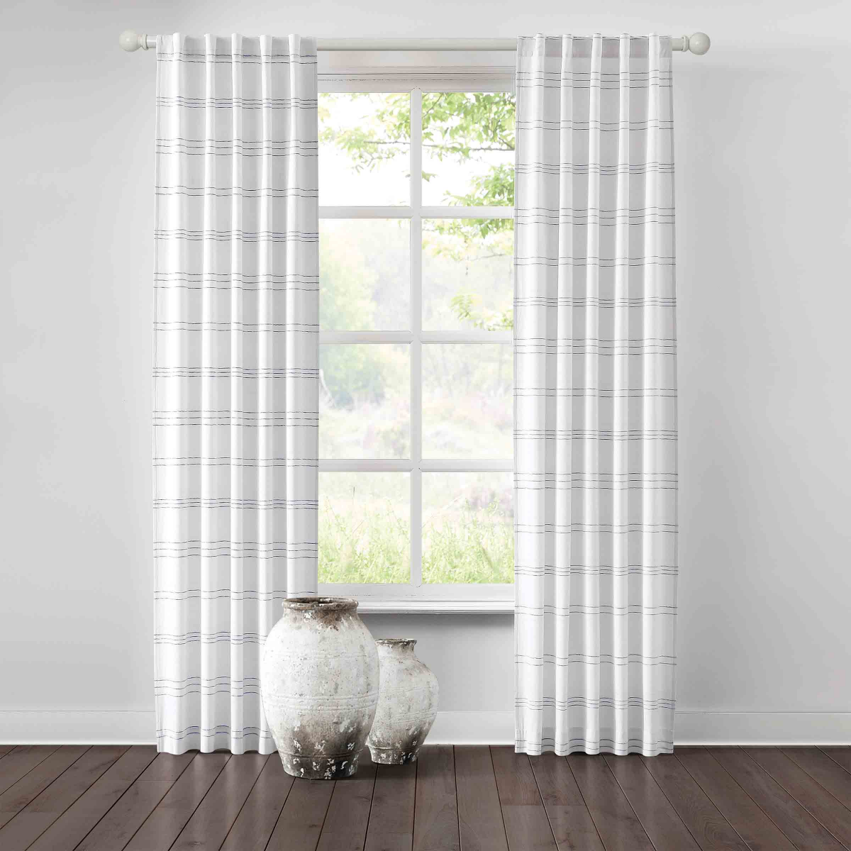 slide 1 of 9, Rachel Ashwell 2pk Gwinn Window Panels 38"x84", Blue, 2 ct