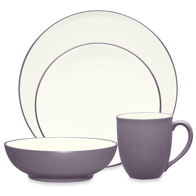 slide 1 of 1, Noritake Colorwave Coupe Place Setting - Plum, 4 ct