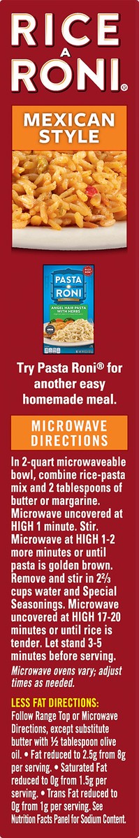 slide 11 of 12, Rice-A-Roni Rice A Roni Rice Pasta Mexican Style 6.4 Oz, 6.4 oz