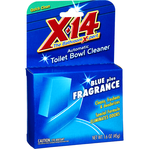 slide 2 of 9, X-14 Automatic Toilet Bowl Cleaner Blue Plus Fragrance, 1.6 oz
