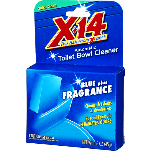 slide 3 of 9, X-14 Automatic Toilet Bowl Cleaner Blue Plus Fragrance, 1.6 oz