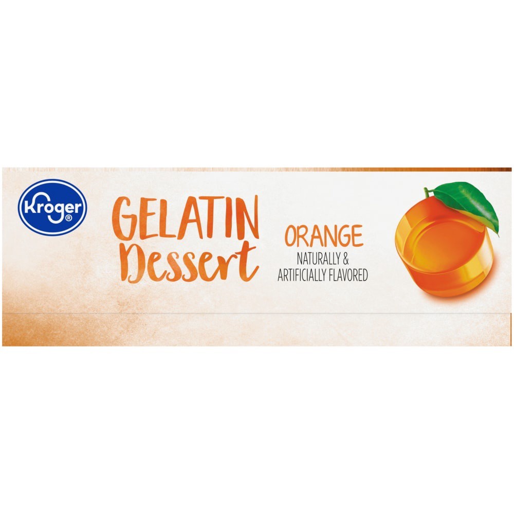 slide 4 of 4, Kroger Orange Gelatin Dessert Mix, 3 oz