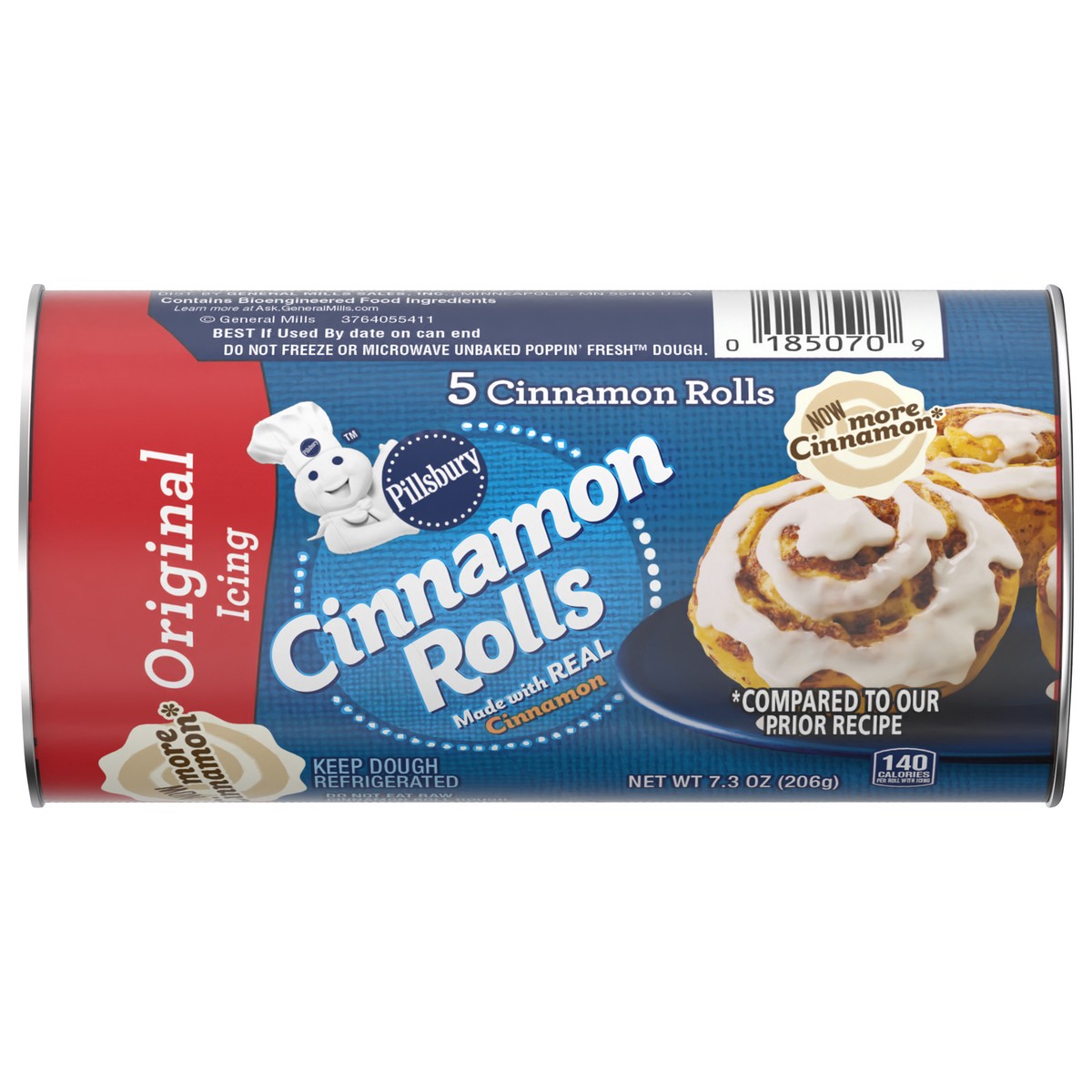 slide 1 of 9, Pillsbury Cinnamon Rolls with Original Icing, Refrigerated Canned Pastry Dough, Easter Treats, 5 Ct, 7.3 oz, 5 ct