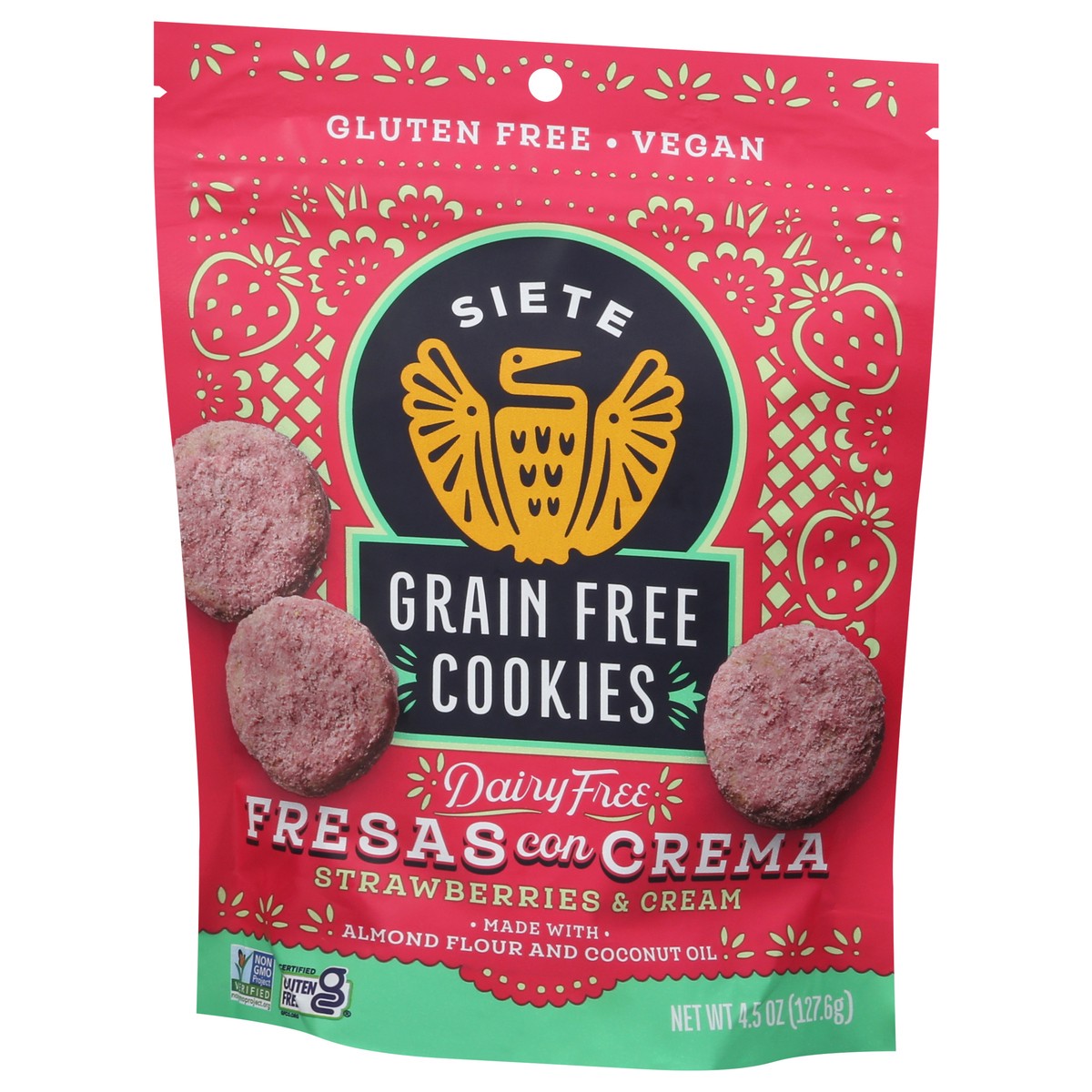 slide 6 of 13, Siete Grain Free Strawberries & Cream Cookies 4.5 oz, 4.5 oz