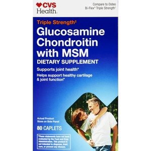 slide 1 of 1, CVS Health Glucosamine Chondroitin With Msm Caplets, 80 Ct, 1 ct