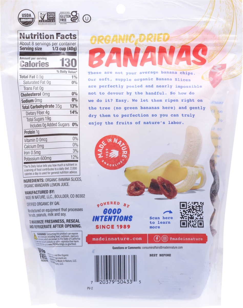 slide 5 of 9, Made in Nature Organic Dried Bananas 12 oz, 12 oz