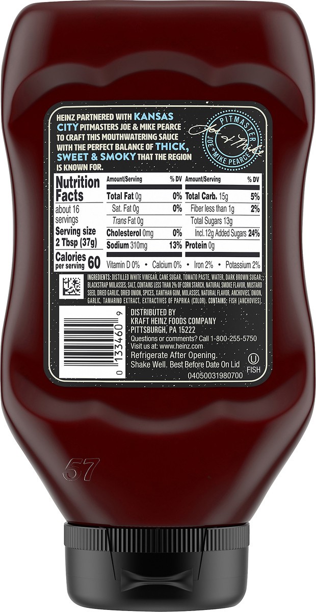 slide 4 of 9, Heinz Kansas City Style Sweet & Smoky BBQ Sauce, 20.2 oz Bottle, 20.2 oz