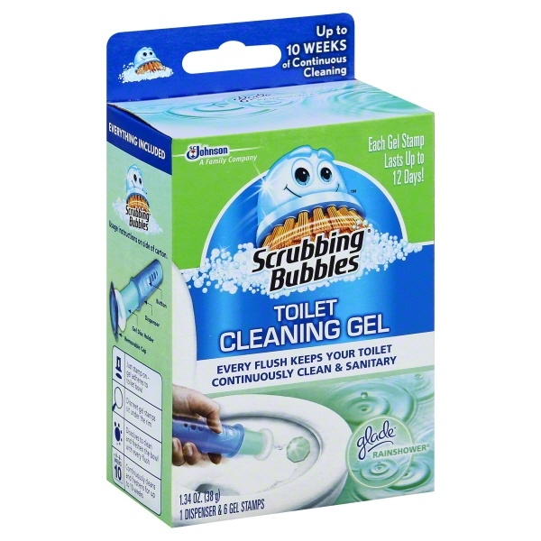 slide 1 of 1, Scrubbing Bubbles Toilet Cleaning Gel, 1.34 oz