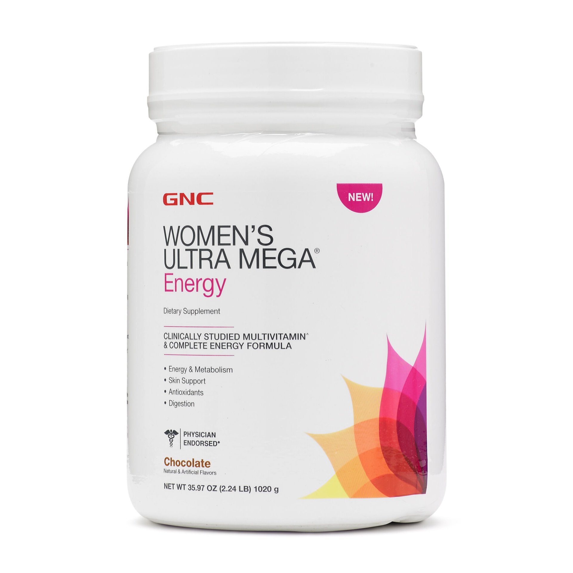 slide 1 of 1, GNC Women's Ultra Mega Energy - Chocolate, 2 lb