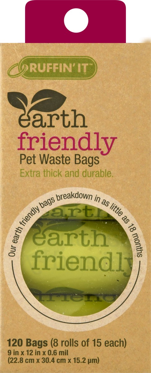 slide 1 of 9, Ruffin' It Earth Friendly Pet Waste Bags 120 ea, 120 ct