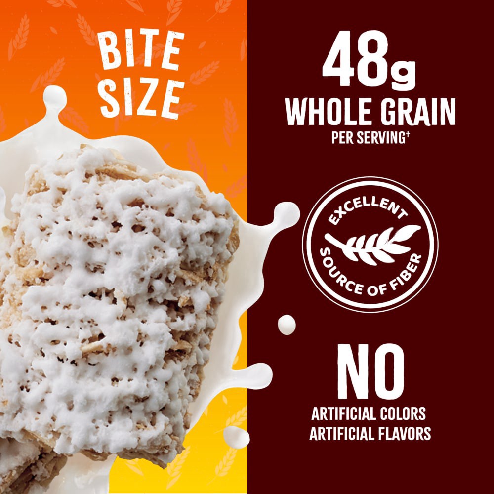 slide 2 of 3, Kroger Frosted Shredded Wheat Bite Size Cereal, 18 oz