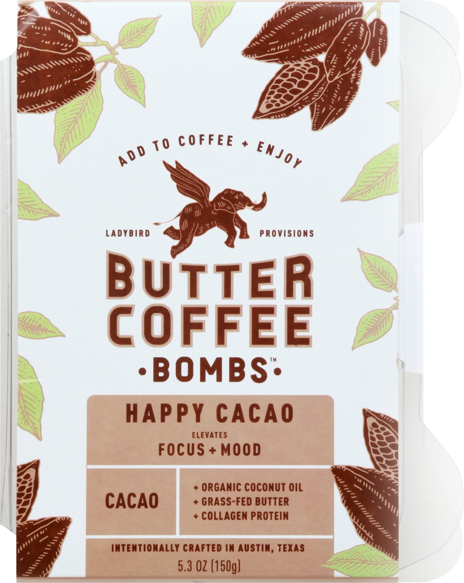slide 5 of 13, Butter Coffee Bombs Happy Cacao Coffee 5.3 oz, 6 ct