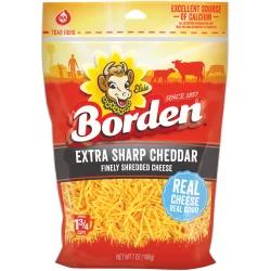 Borden Extra Sharp Cheddar Finely Shredded Cheese