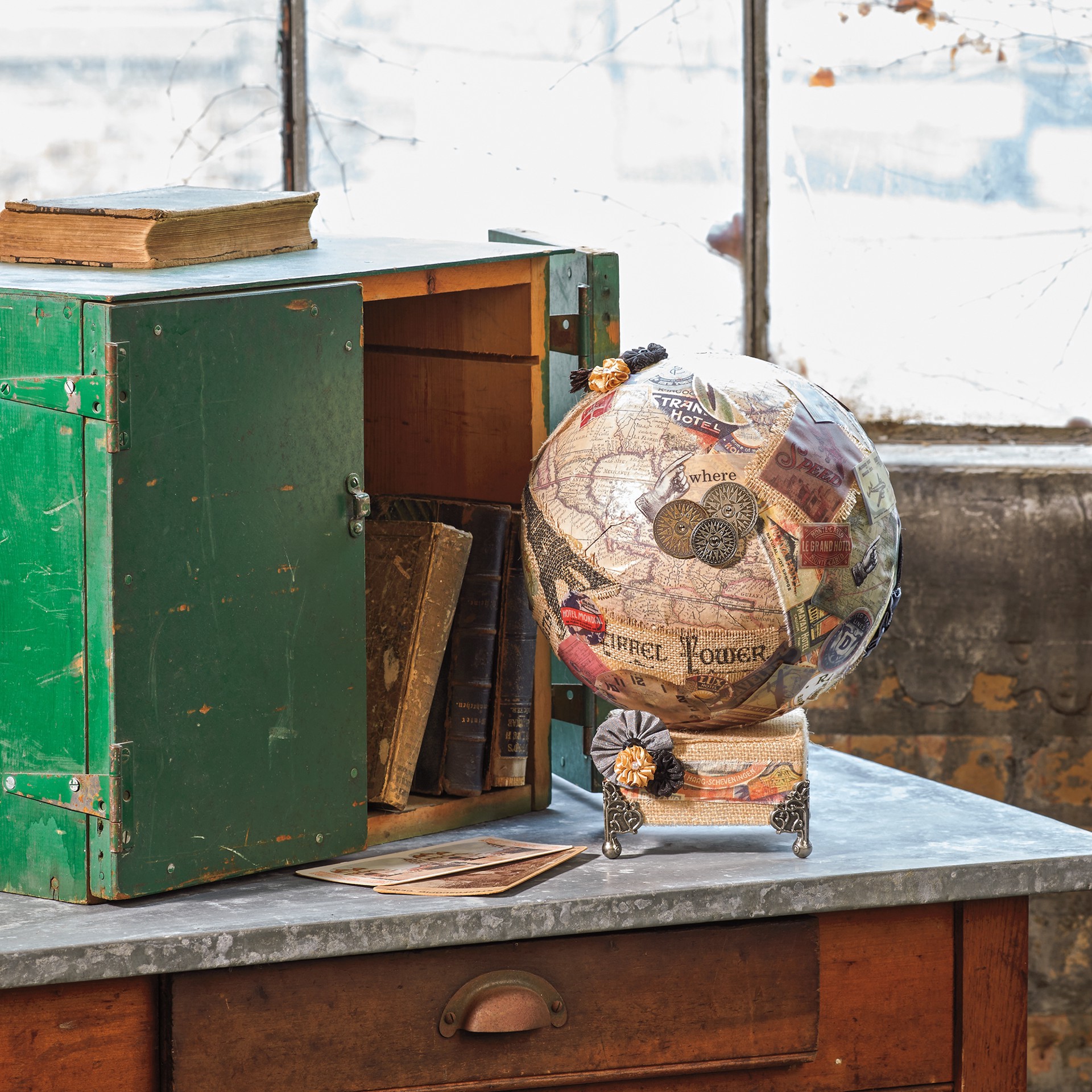 slide 4 of 7, Floracraft Craftfōm White Ball, 7.6 in