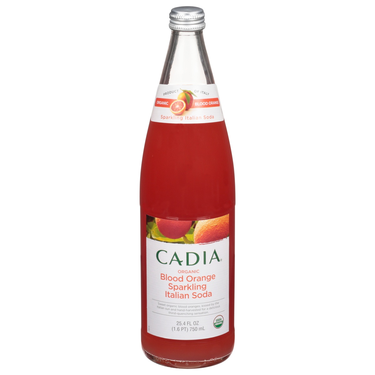 slide 1 of 11, Cadia Organic Blood Orange Sparkling Italian Soda, 25.4 fl oz