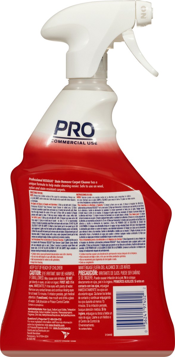 slide 11 of 12, Resolve Professional Carpet Cleaner, 32oz Bottle, Removes Toughest Spots & Stains, 32 oz