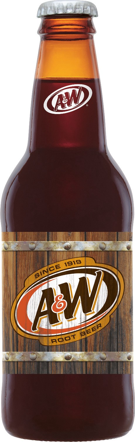 slide 1 of 9, A&W Root Beer Soda, 12 fl oz glass bottle, 12 fl oz
