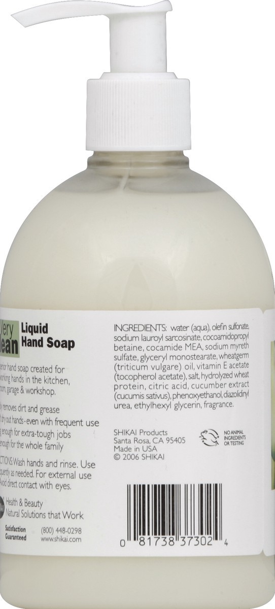 slide 3 of 3, ShiKai Very Clean Cucumber Liquid Hand Soap, 12 fl oz