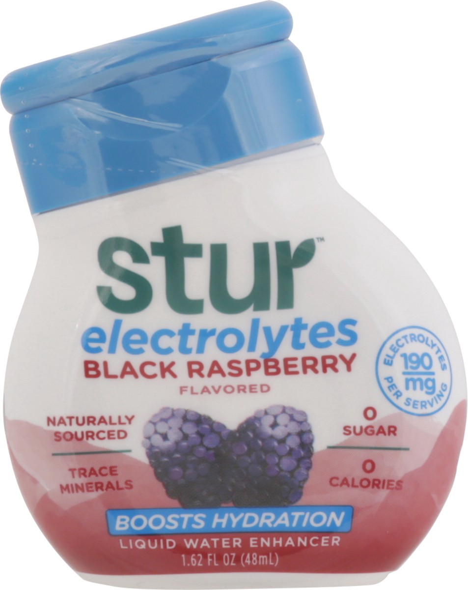 slide 8 of 13, Stur Electrolytes Black Raspberry Flavored Liquid Water Enhancer 1.62 fl oz, 1.62 fl oz