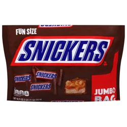 SNICKERS Fun Size Chocolate Bars, 18.71 oz Jumbo Candy Bag
