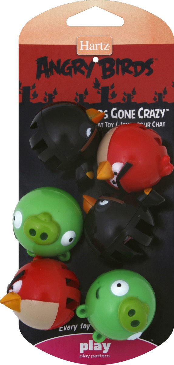 slide 2 of 2, Hartz Cat Toy, Play, Angry Birds Birds Gone Crazy, 6 ct