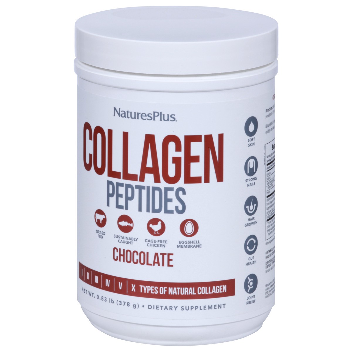 slide 7 of 12, Nature's Plus Chocolate Collagen Peptides 0.83 lb, 0.83 lb