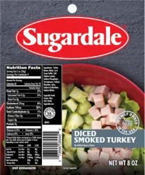 Sugardale® Diced Smoked Turkey, 8 oz