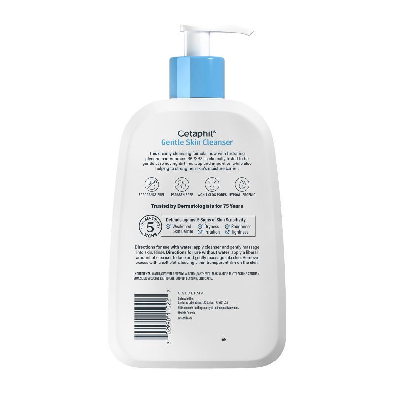slide 2 of 8, Cetaphil Gentle Skin Facial Cleanser - 16 fl oz, 16 fl oz